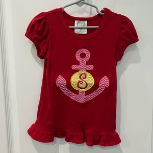 Blanks Boutique S monogrammed anchor shirt